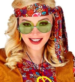 Retro Hippie Bril Neon Groen -Halloween-Kostuums retro hippie bril neon groen 4