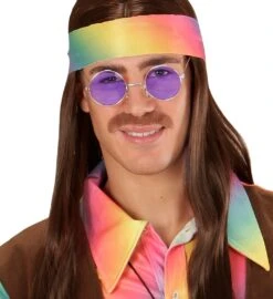 Retro Hippie Bril Paars -Halloween-Kostuums retro hippie bril paars 3