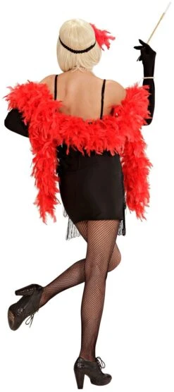Retro Zwarte Flapper Jurk Met Hoofdband -Halloween-Kostuums retro zwarte flapper jurk met hoofdband 2
