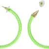 Ring Oorbellen Neon Groen