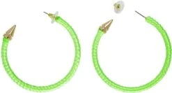 Ring Oorbellen Neon Groen