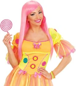 Ring Oorbellen Neon Roze -Halloween-Kostuums ring oorbellen neon roze 2