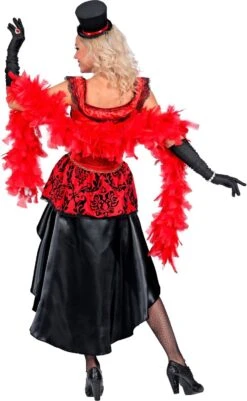 Rode Burlesque Jurk Dames -Halloween-Kostuums rode burlesque jurk dames 2