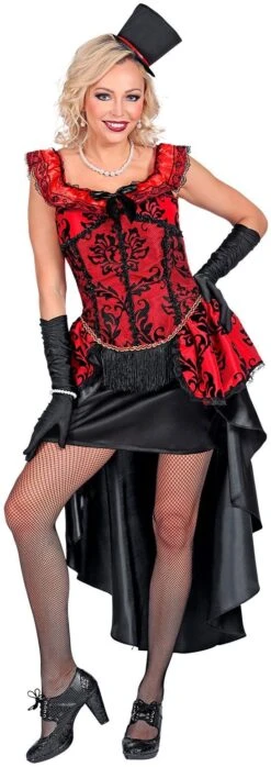 Rode Burlesque Jurk Dames -Halloween-Kostuums rode burlesque jurk dames 3