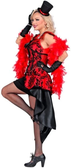 Rode Burlesque Jurk Dames -Halloween-Kostuums rode burlesque jurk dames 5