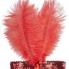 Rode Flapper Hoofdband 2 Rode Flapper Hoofdband -Halloween-Kostuums rode flapper hoofdband 0