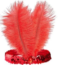 Rode Flapper Hoofdband -Halloween-Kostuums rode flapper hoofdband 3