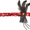Rode Pailletten Flapper Hoofdband -Halloween-Kostuums rode pailletten flapper hoofdband 0