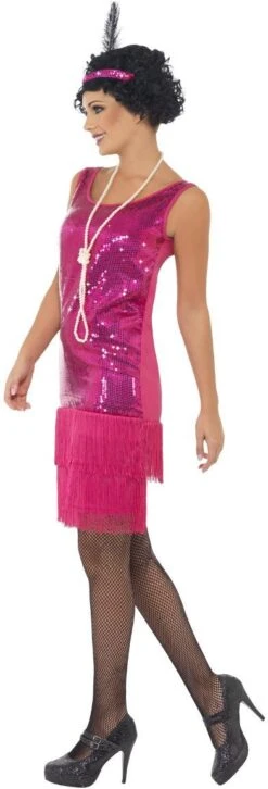 Roze Flapper Jurk Jaren 20 -Halloween-Kostuums roze flapper jurk jaren 20 2