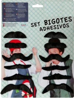 Set Van 10 Zwarte Plaksnorren