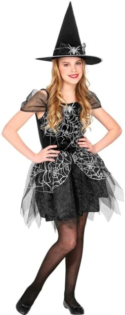 Spinnenweb Heks Jurkje Meisjes -Halloween-Kostuums spinnenweb heks jurkje meisjes 1