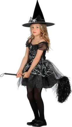 Spinnenweb Heks Jurkje Meisjes -Halloween-Kostuums spinnenweb heks jurkje meisjes 4