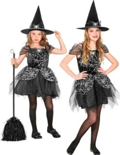 Spinnenweb Heks Jurkje Meisjes -Halloween-Kostuums spinnenweb heks jurkje meisjes 5