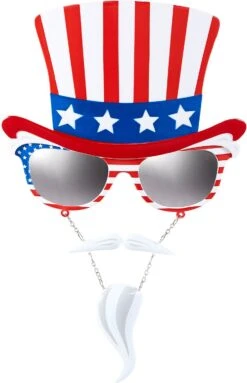 Uncle Sam Bril Met Snor En Sik