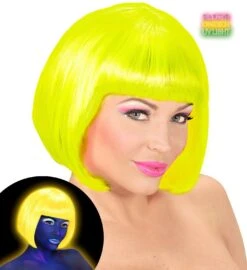 Valentijn Pruik Neon Geel -Halloween-Kostuums valentijn pruik neon geel 3