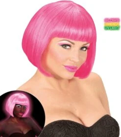 Valentijn Pruik Neon Roze