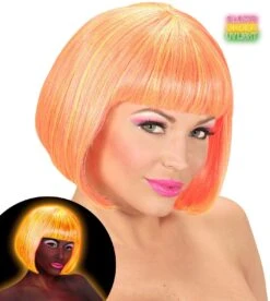 Valentijn Pruik Neon Roze-geel -Halloween-Kostuums valentijn pruik neon roze geel 2