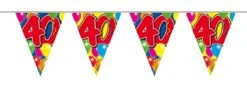 Verjaardag 40 Jaar Balloons Vlaggenlijn 10 Meter