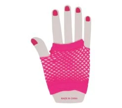 Visnet Handschoenen Neon Roze -Halloween-Kostuums visnet handschoenen neon roze 1