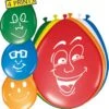 Vrolijke Smoelen Ballonnen 8 Stuks