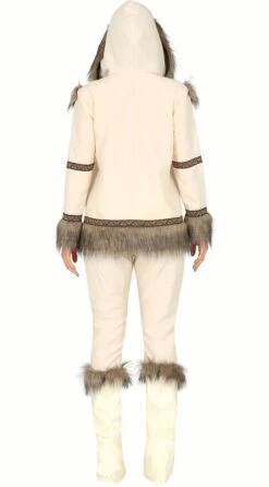 Vrouwlijke Eskimo Outfit Met Capuchon -Halloween-Kostuums vrouwlijke eskimo outfit met capuchon 1