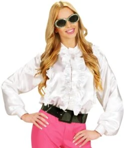 Witte Dames Disco Blouse