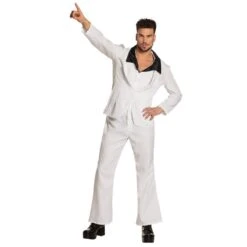 Witte Disco Danser Outfit Mannen