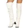 Witte Opzetlaarzen Latex Look -Halloween-Kostuums witte opzetlaarzen latex look 0