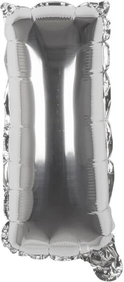 Zilveren Ballon Letter I