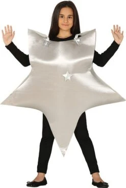 Zilveren Kerst Ster Kostuum Kind