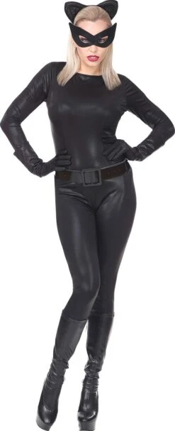 Zwart Super Cat Pak Vrouw -Halloween-Kostuums zwart super cat pak vrouw 3