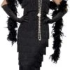 Zwarte Flapper Charleston Jurk -Halloween-Kostuums zwarte flapper charleston jurk 0