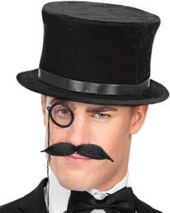 Zwarte Snor Buigbaar -Halloween-Kostuums zwarte snor buigbaar 2